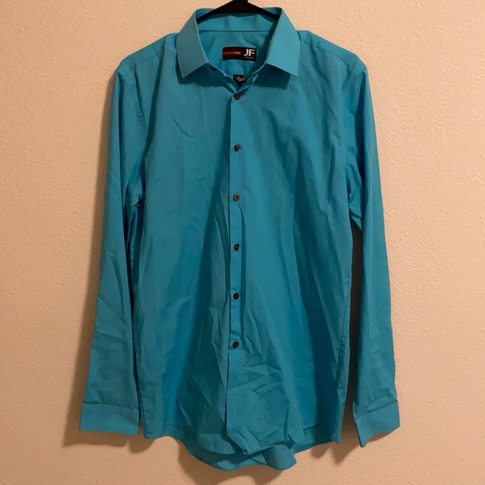 Bright blue dress shirt